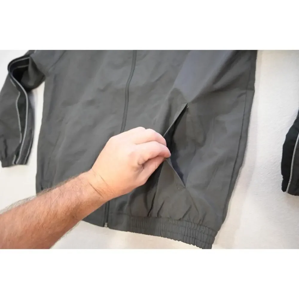 Weatherproof Windbreaker Microfiber Jacket Gray Long Sleeve Mens Size Medium NEW